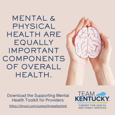 two hands holding an image of a brain to promote mental health screening