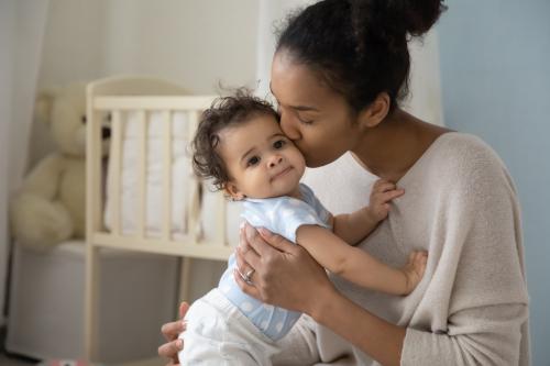 Mother holding a baby