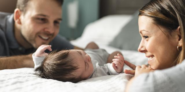 Family with baby