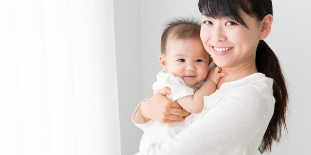 Mother holding baby