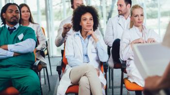Doctors and nurses taking a class