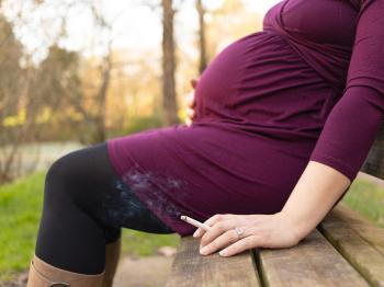 Pregnant woman smoking