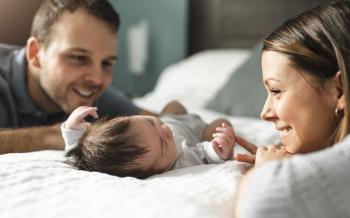 Family with baby