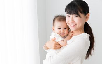 Mother holding baby