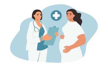 Doctor with pregnant patient